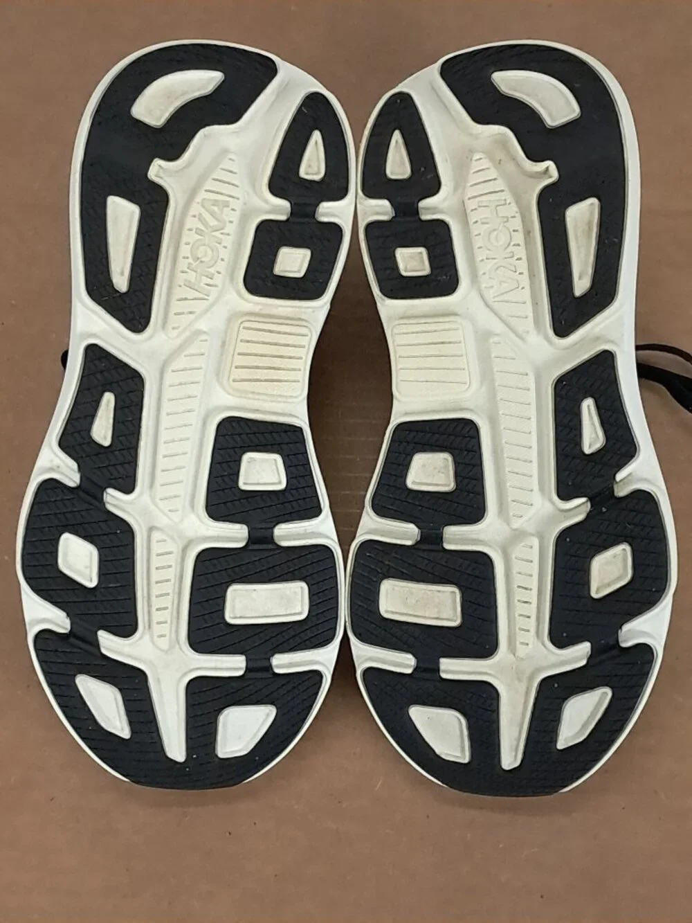 Hoka Bondi 9 Shoes Men 8.5 D Black White Athletic Running Sneakers 1162011 BWHT
